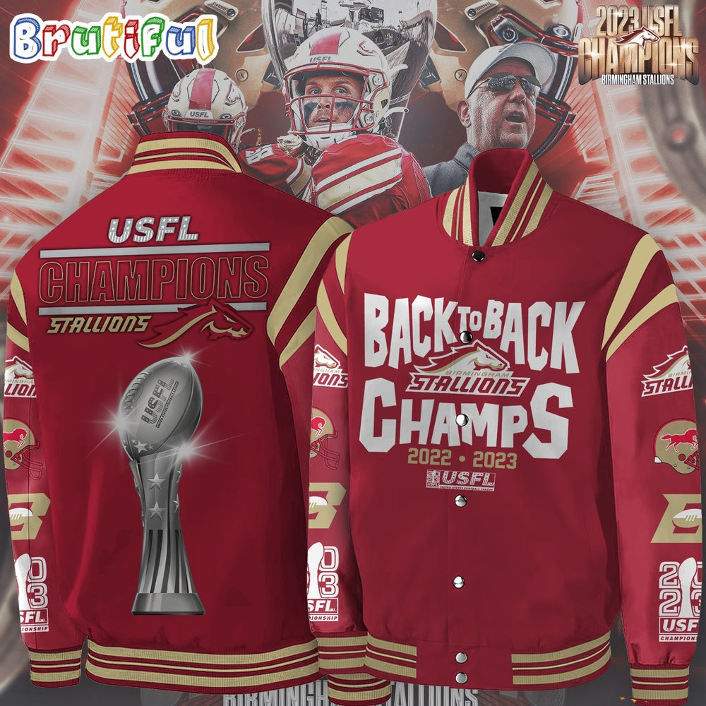 Birmingham Stallions 2024 USFL Champions Baseball Jacket