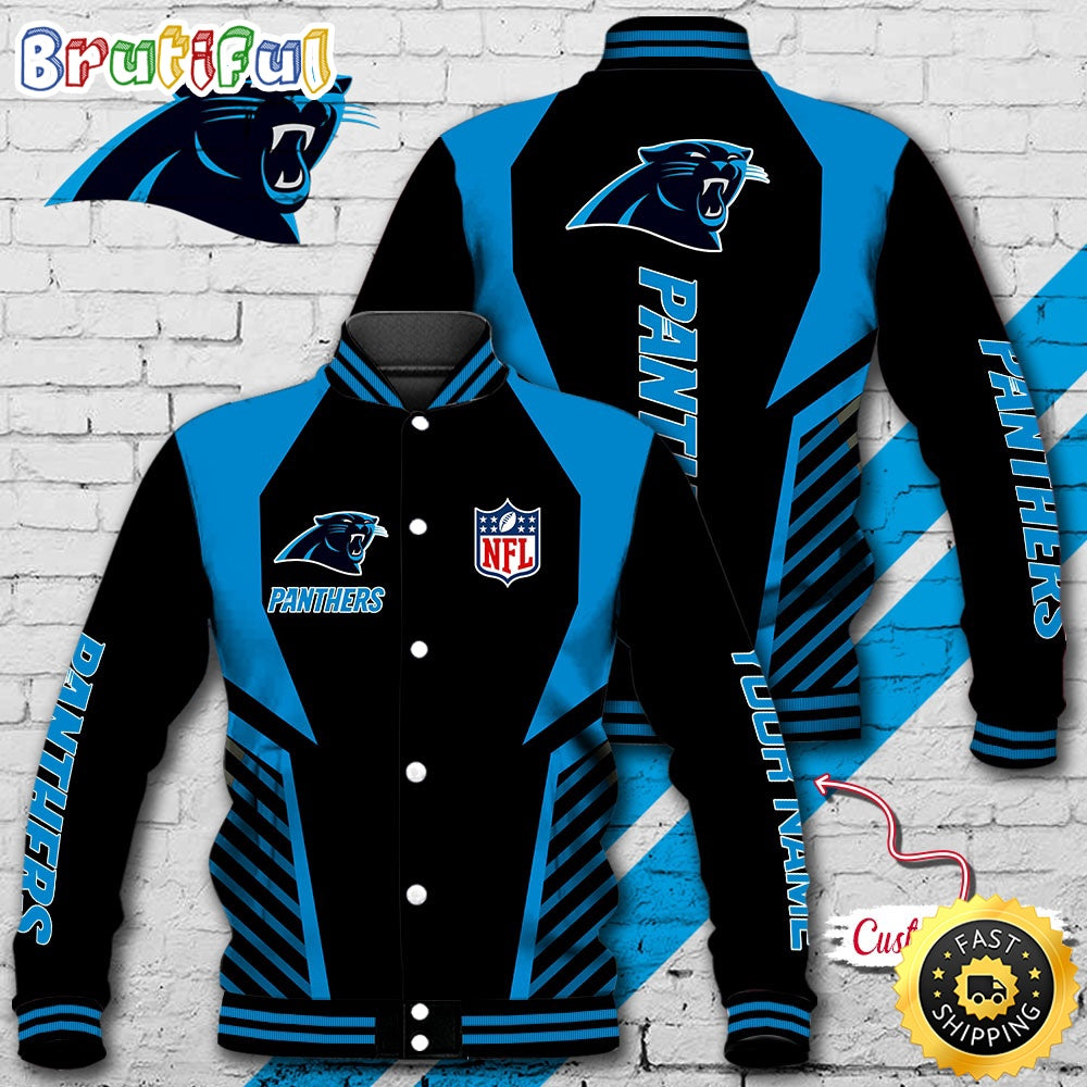NFL Carolina Panthers Baseball Jacket Football Sports Jacket