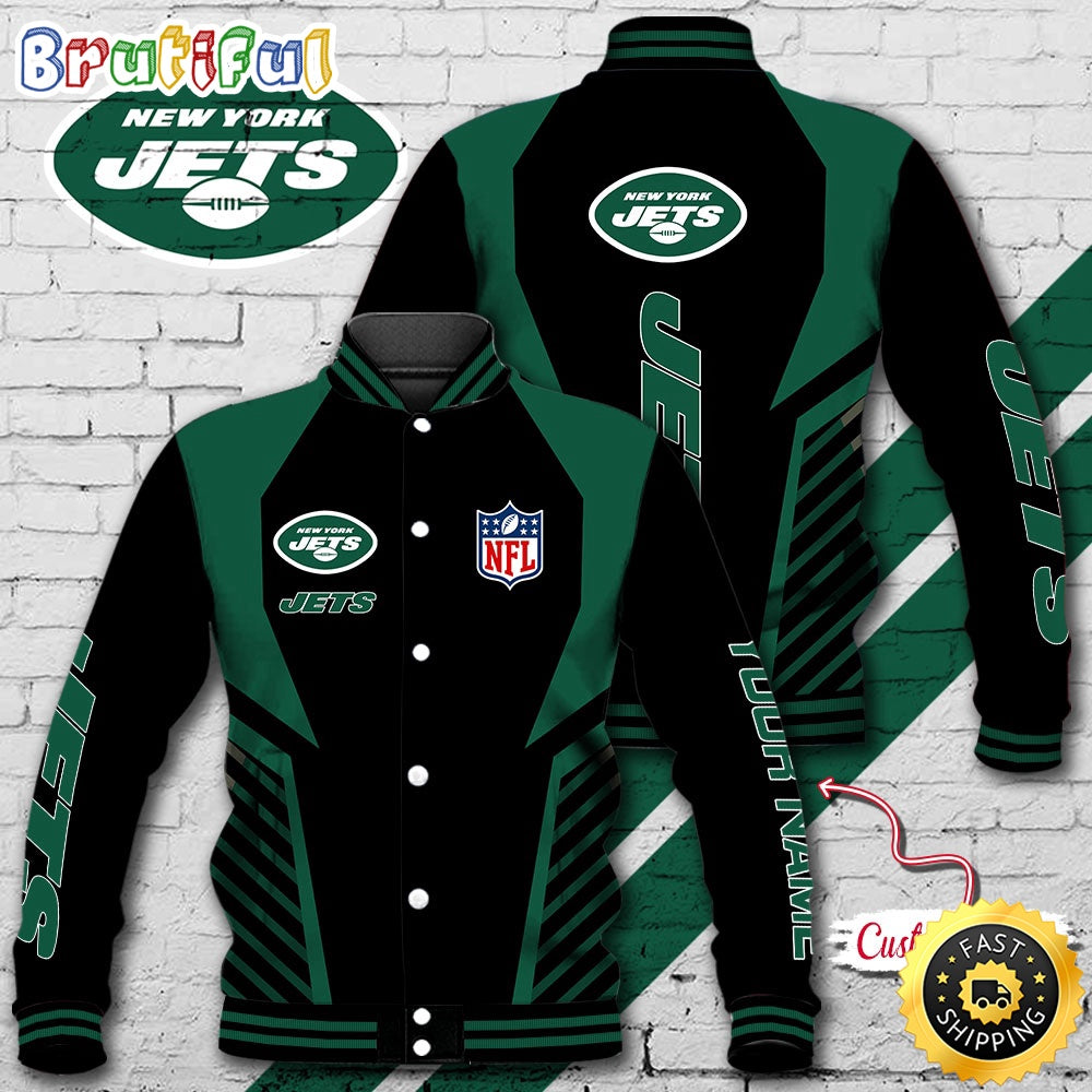 NFL New York Jets Baseball Jacket Football Sports Jacket