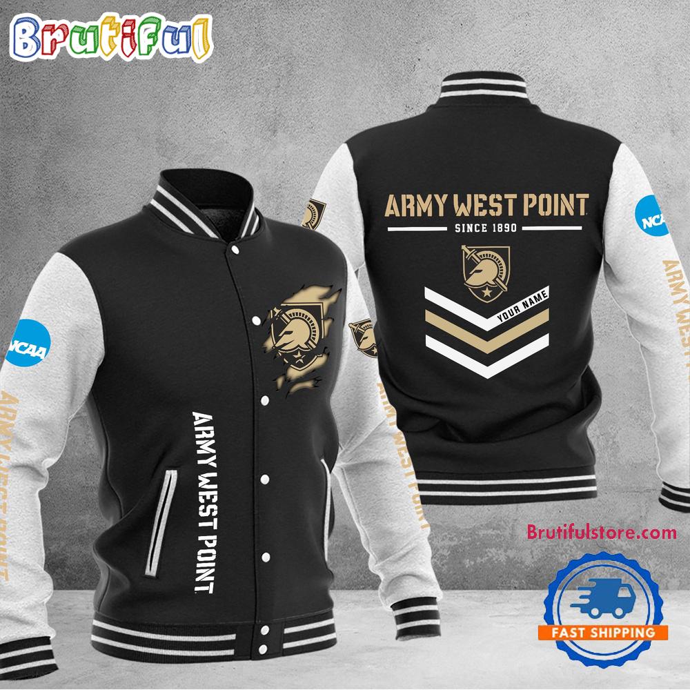 NCAA Army Black Knights Personalized Sporty Varsity Baseball Jacket