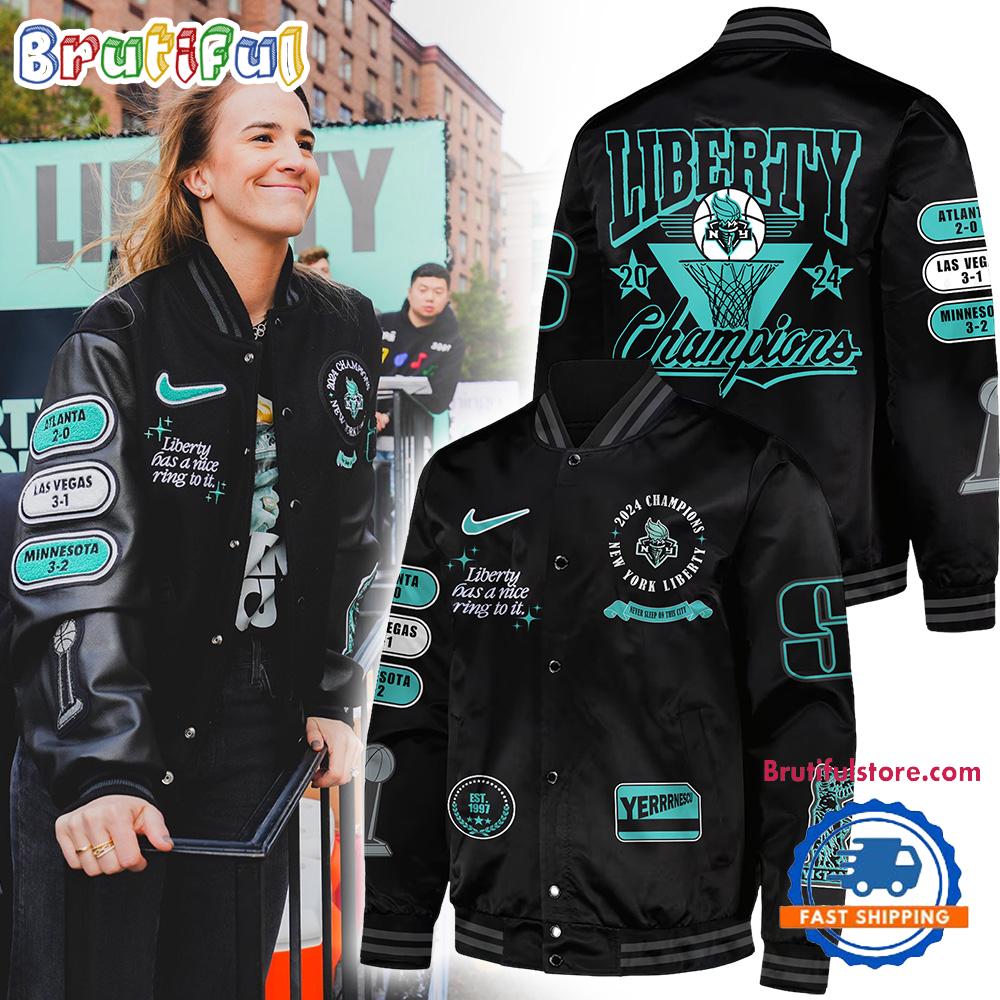 New York Liberty Champions 2024 Baseball Jacket